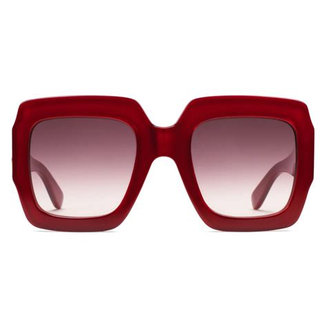 gucci square sunglasses blue and red|gucci square sunglasses men's.